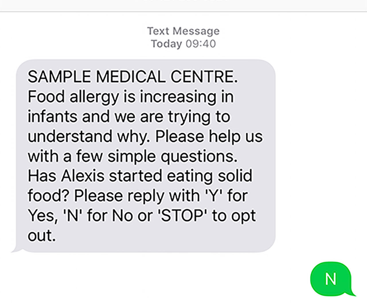 smart_start_food_allergy_sms_text_sample